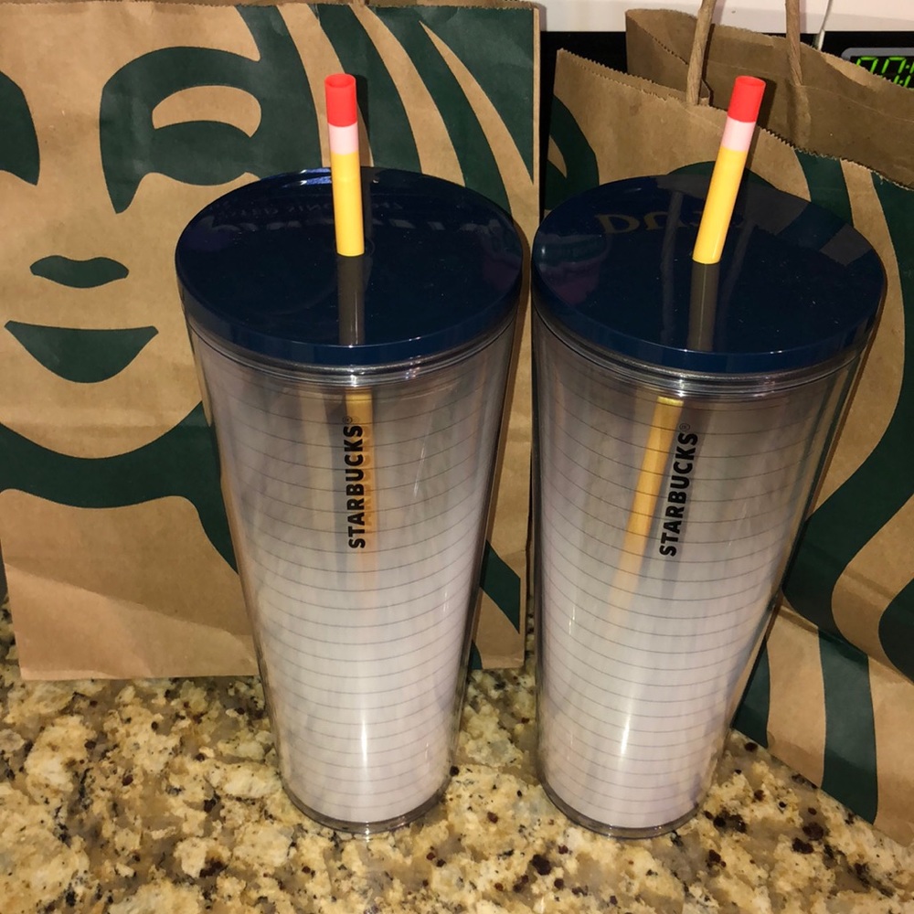 2 ✏️ Starbucks teacher tumblers ✏️
